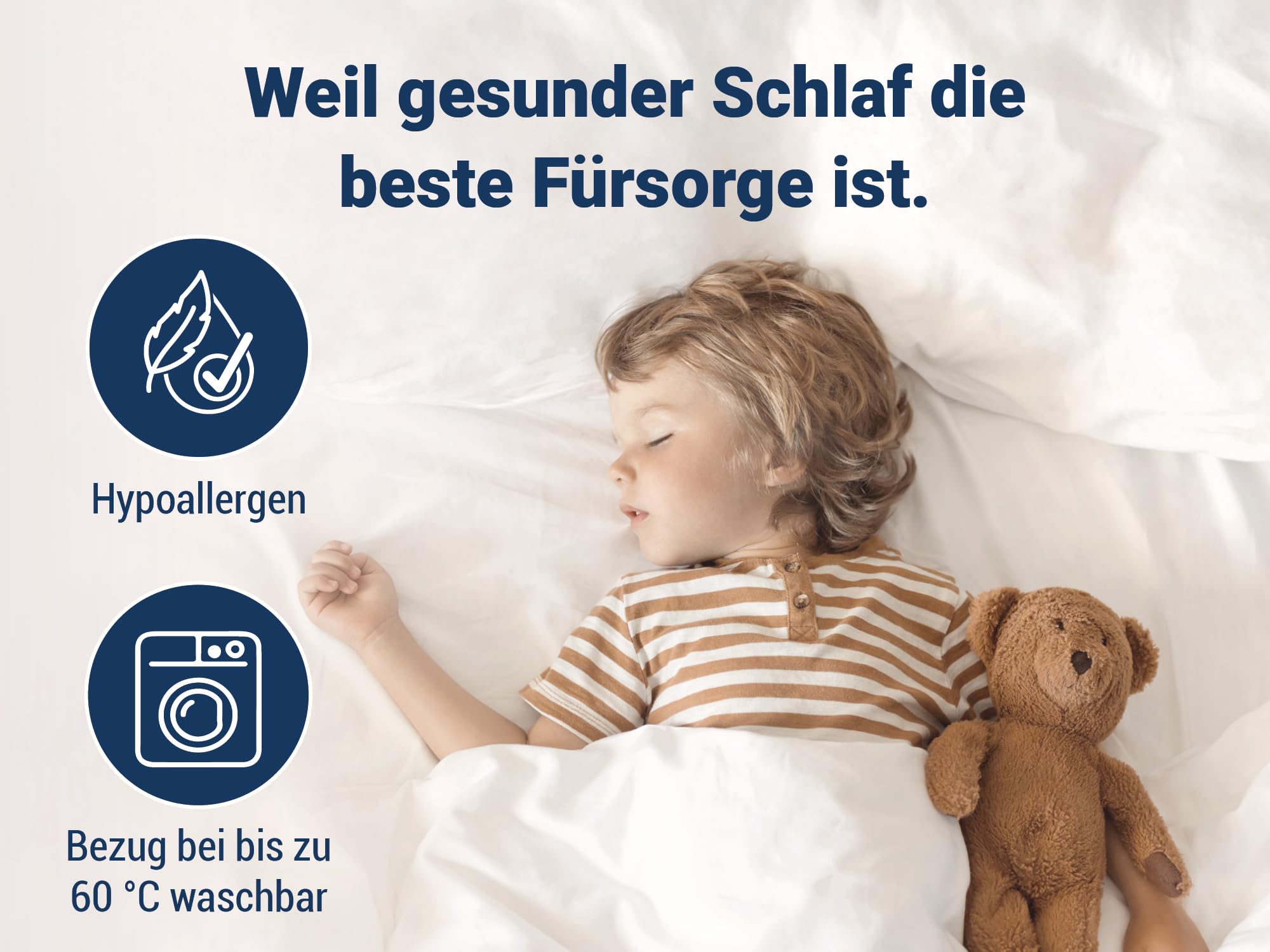 Betten-ABC Matratze 90x200 cm für Kinder & Jugendliche Oeko-TEX zertifiziert abnehmbarer waschbarer Polyester-Bezug
