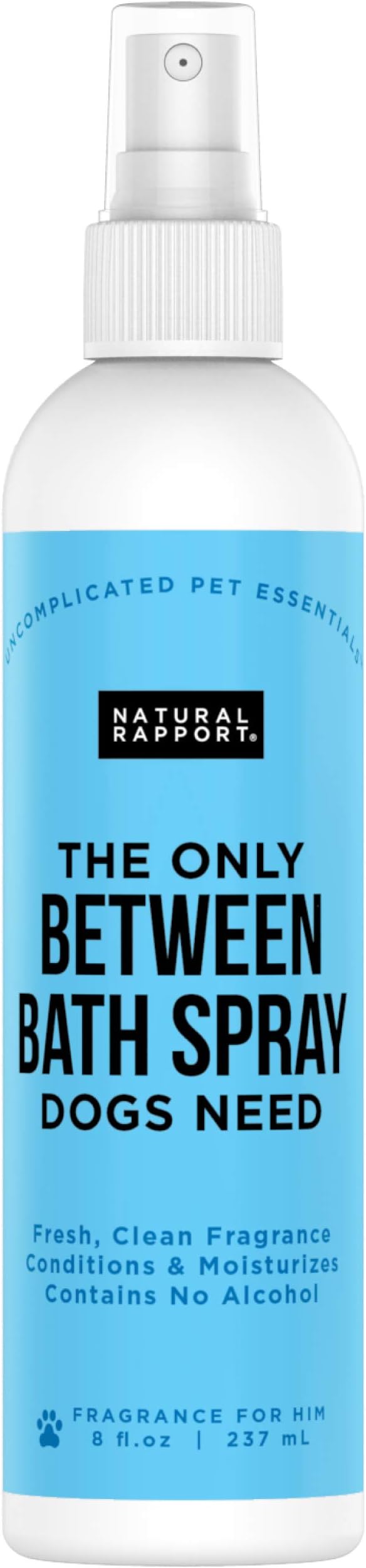 Natural Rapport Dog Deodorant Spray, The Only Between Bath Spray Dogs Need, Natural Cat and Dog Cologne Spray Eliminates Smelly Odours Between Baths (Male)
