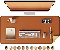 Vista 11 de YSAGi - Almohadilla de escritorio de doble cara, de cuero, protector de almohadilla de corcho ecológico, grande, impermeable, para oficina/hogar