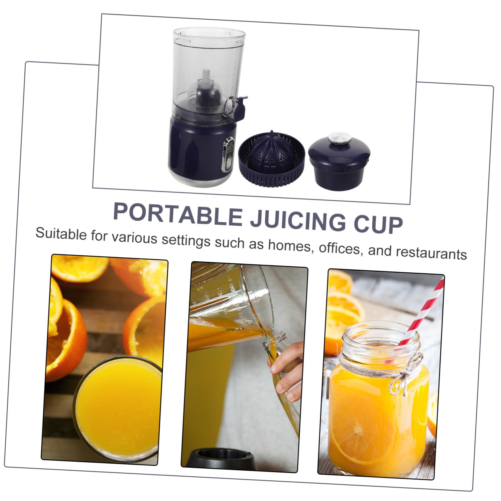 Spremiagrumi Elettrico Portatile 600ml, Estrattore Succo Frutta e Arance