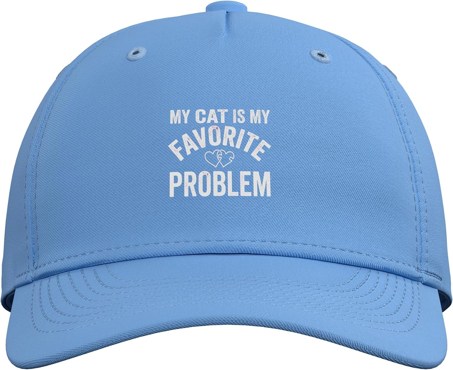 Funny Cat Owner My Cat is My Favorite Problem Pet Lover Adjustable Baseball Hat image 2