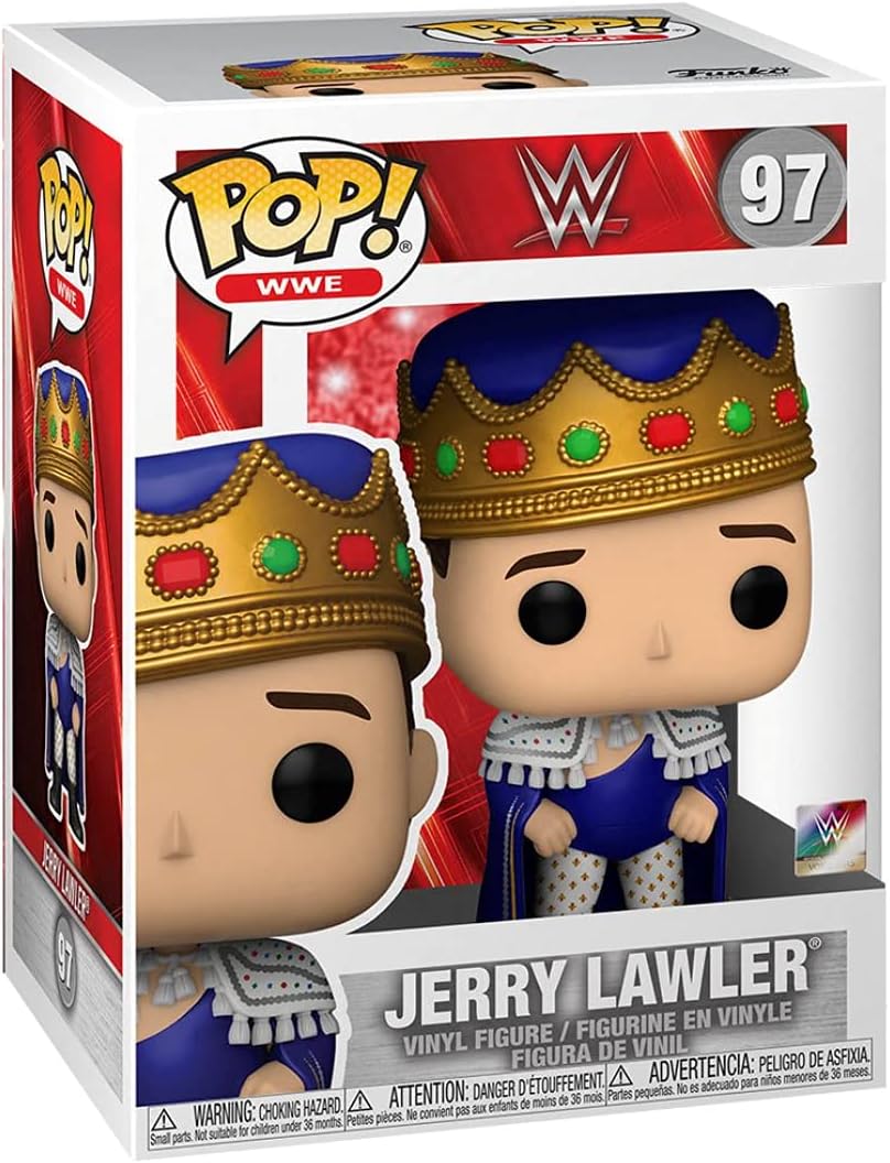 POP WWE: Jerry The King Lawler Funko Pop! Vinyl Figure (Bundled with Compatible Pop Box Protector Case), Multicolor, 3.75 inches - Image 4