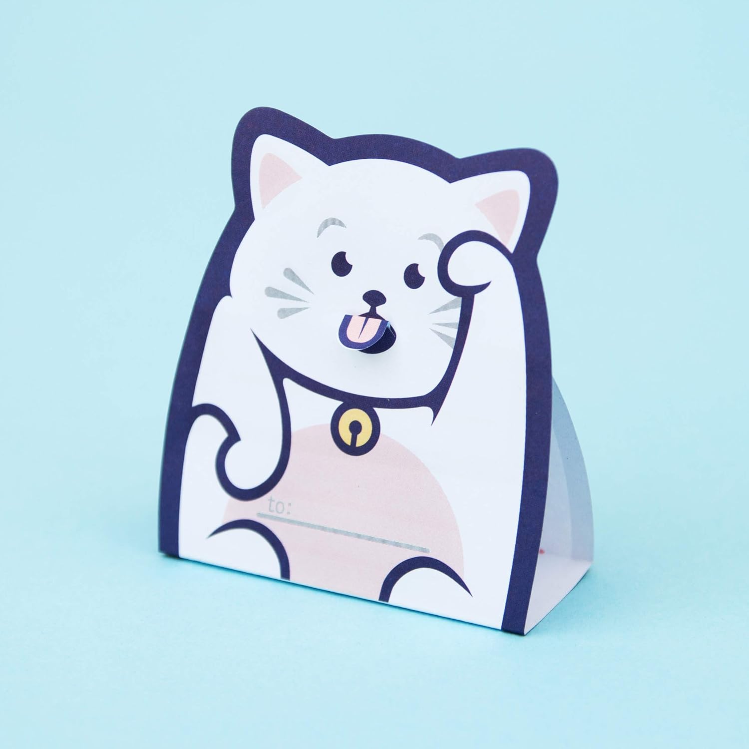 Suck UK Lucky Cat Message Pads | Cat Shaped Note Pads | Cute Stationary | Shopping List Pads | Kawaii Stationery | 5 Designs Per Pack | Lined Memo Pad | Kitten Note Paper | 100 Sheets Per Pack