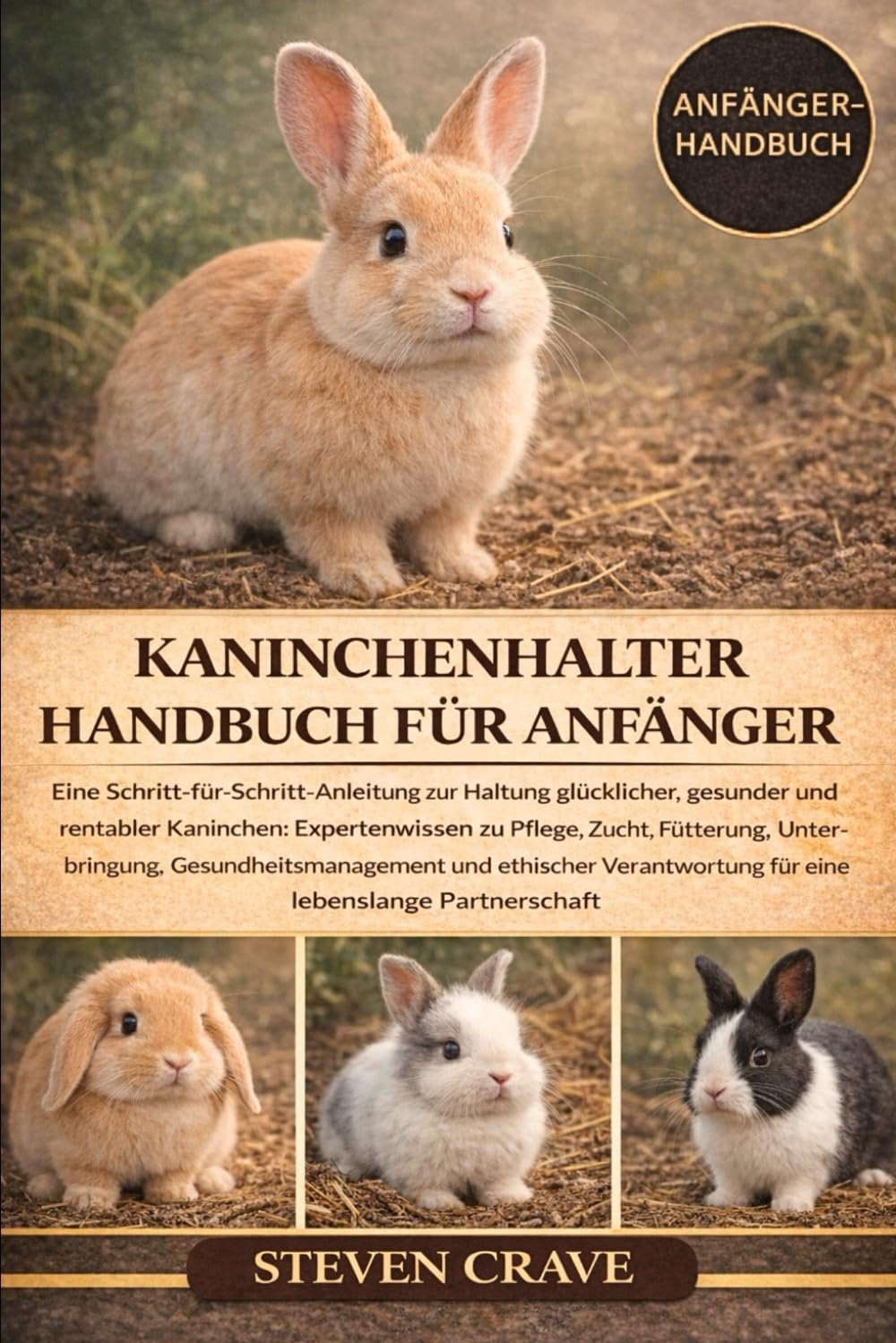 KANINCHENHALTER-HANDBUCH FÜR ANFÄNGER: Eine Schritt-für-Schritt-Anleitung zur Haltung glücklicher, gesunder und rentabler Kaninchen: Expertenwissen zu ... Unterbringung, Gesundheitsmanagement