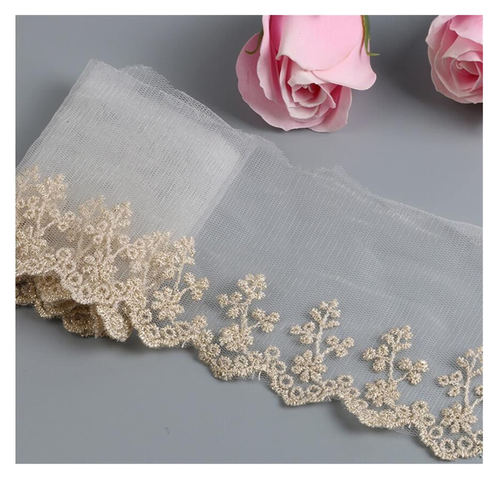 Dentelle en dentelle CV802 pour border les rideaux et embellir vos tissus