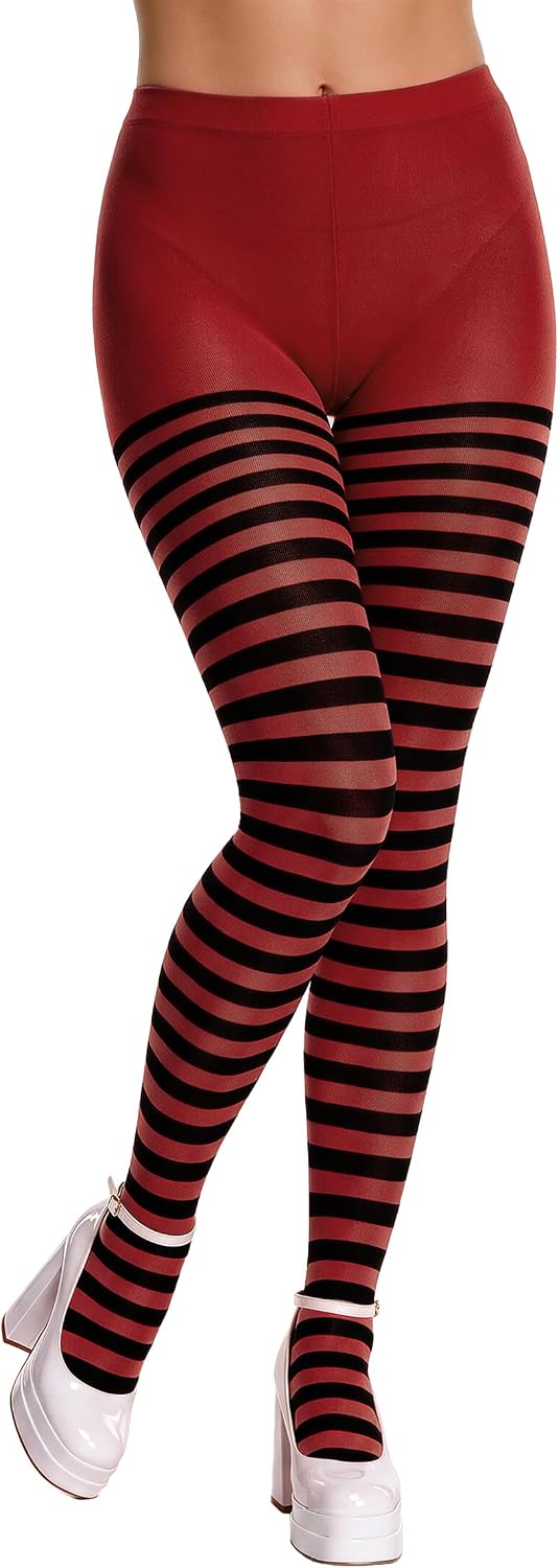 RSLOVE Women's Striped Tights - Halloween Costume Stockings