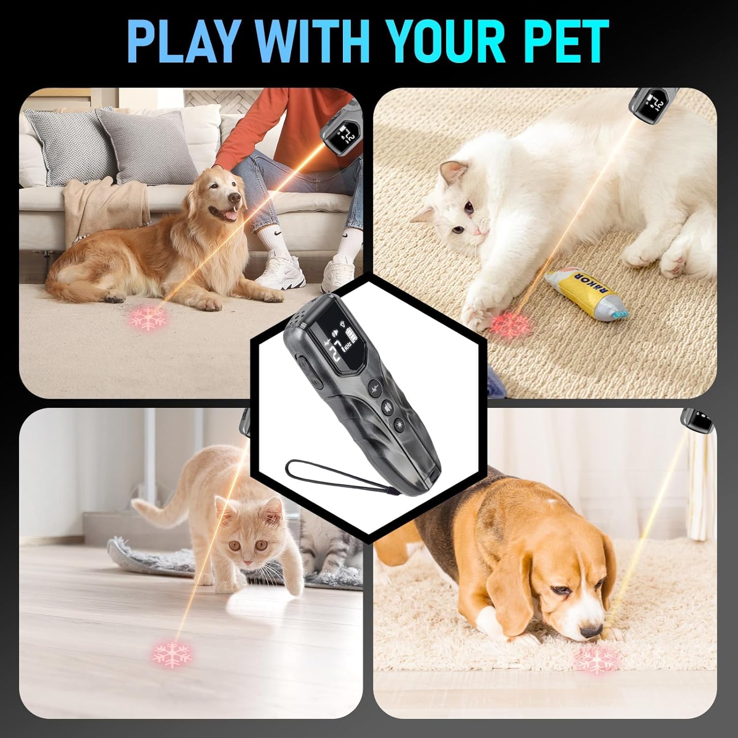 2 Pack Dog Bark Deterrent Devices, Anti Barking Device for Dogs 35ft Long Range, Ultrasonic Dog Training Device to Stop Barking Neighbors Dog, 5 Modes| Safe & Effective for Small, Medium & Large Dogs