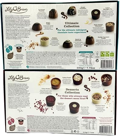 Lily Obriens Chocolate Ultimate Collection and Desserts Collection,Christmas,Birthday, Congratulations Thank You