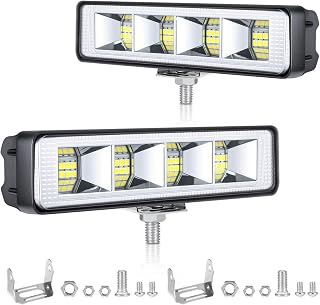 Flood LED Work Flood 12V 24V 25W White 6500K 15cm, 2 Pieces | IP65 Waterproof, for tractors, rear lights, vans, aluminium shells, 4x4 offroad, 2500 lumens