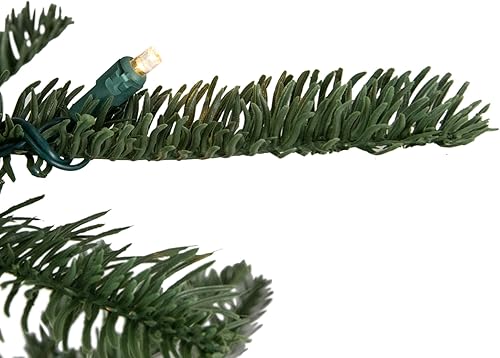 Miniatura 3 de Real Touch Árbol de Navidad artificial de abeto Nordmann preiluminado, 7.5 pies, luces LED transparentes cálidas