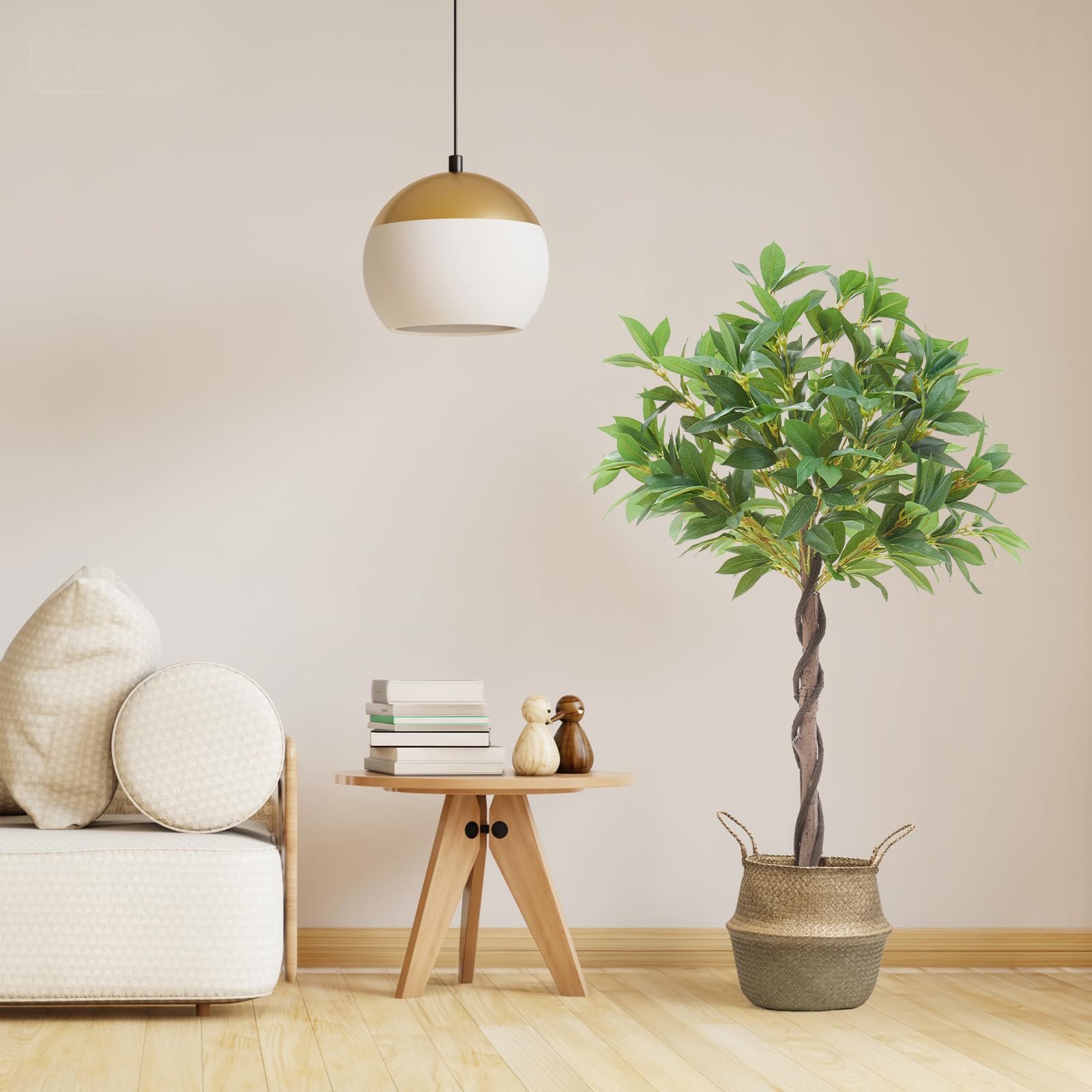 Panana Bay Tree / 1 Pack 3Ft Artificial Plants,90Cm Artificial Bay Topiary Ball Trees,Twisted Wooden Trunk,Faux For Home Office Indoor Decor ()