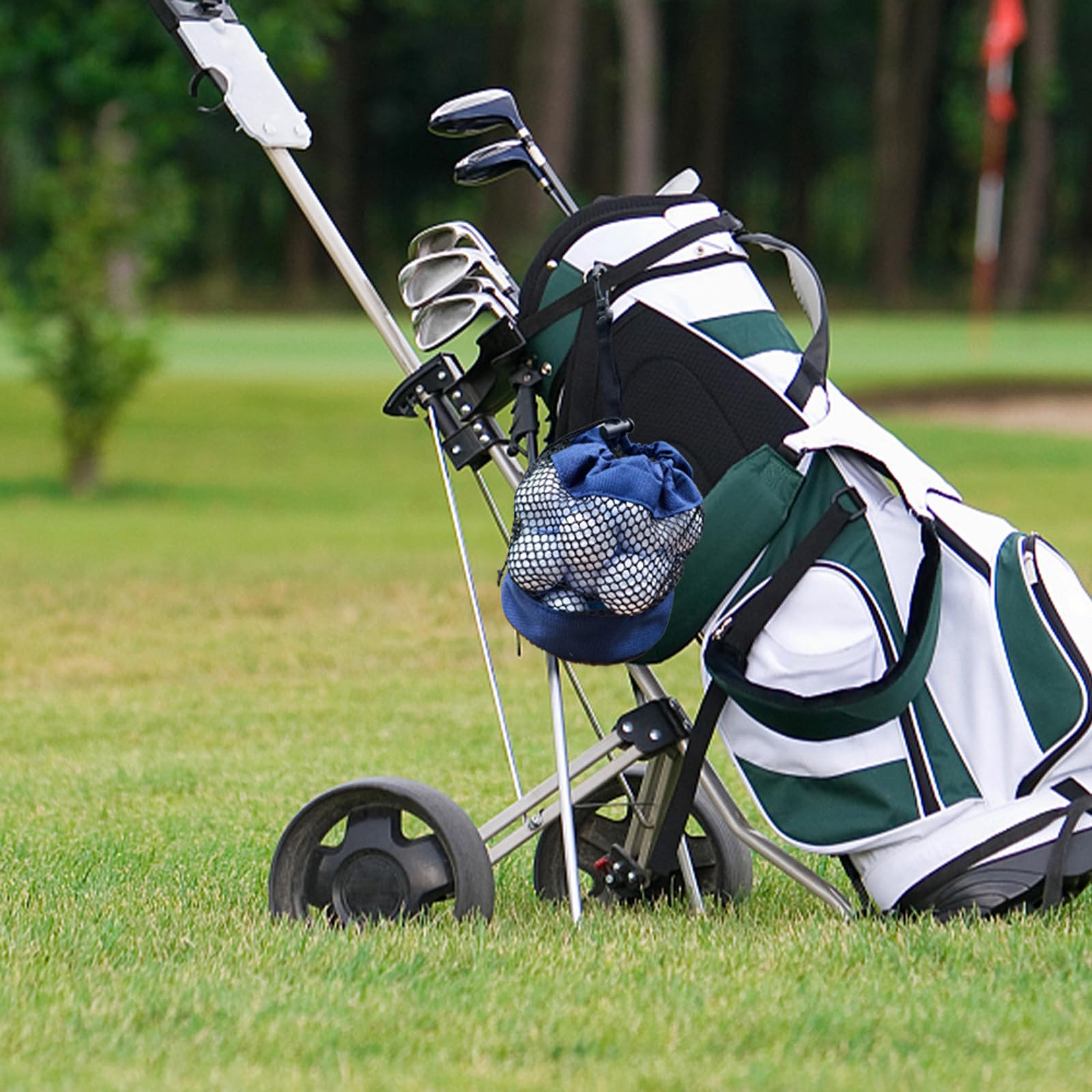 Sac de transport de balle de golf en maille nylon grande capacité portable