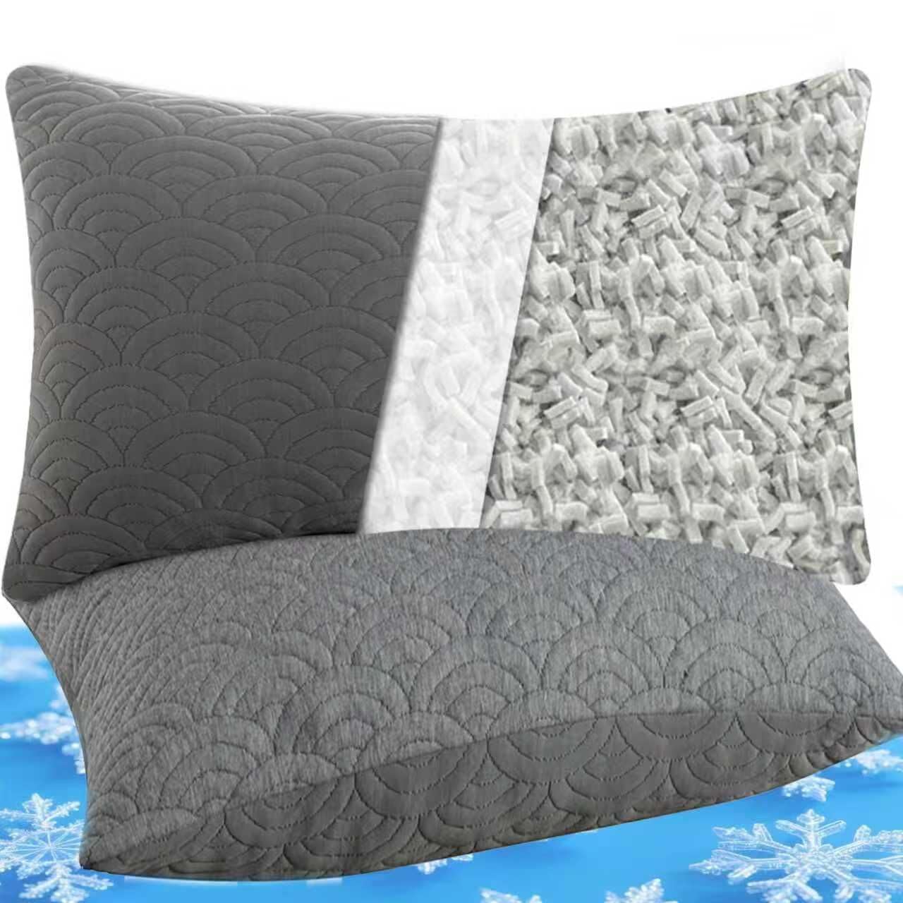 MOLCLCUY Memory Foam Pillows Queen Size Set of 2 Adjustable Cool Pillow for Side Back Stomach Sleepers Luxury Gel Pillow with Washable Cover