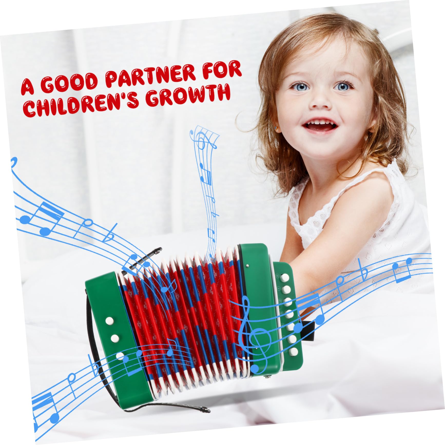 Acordeón Adorable para Principiantes Instrumento Musical De Iniciación Juguete Educativo