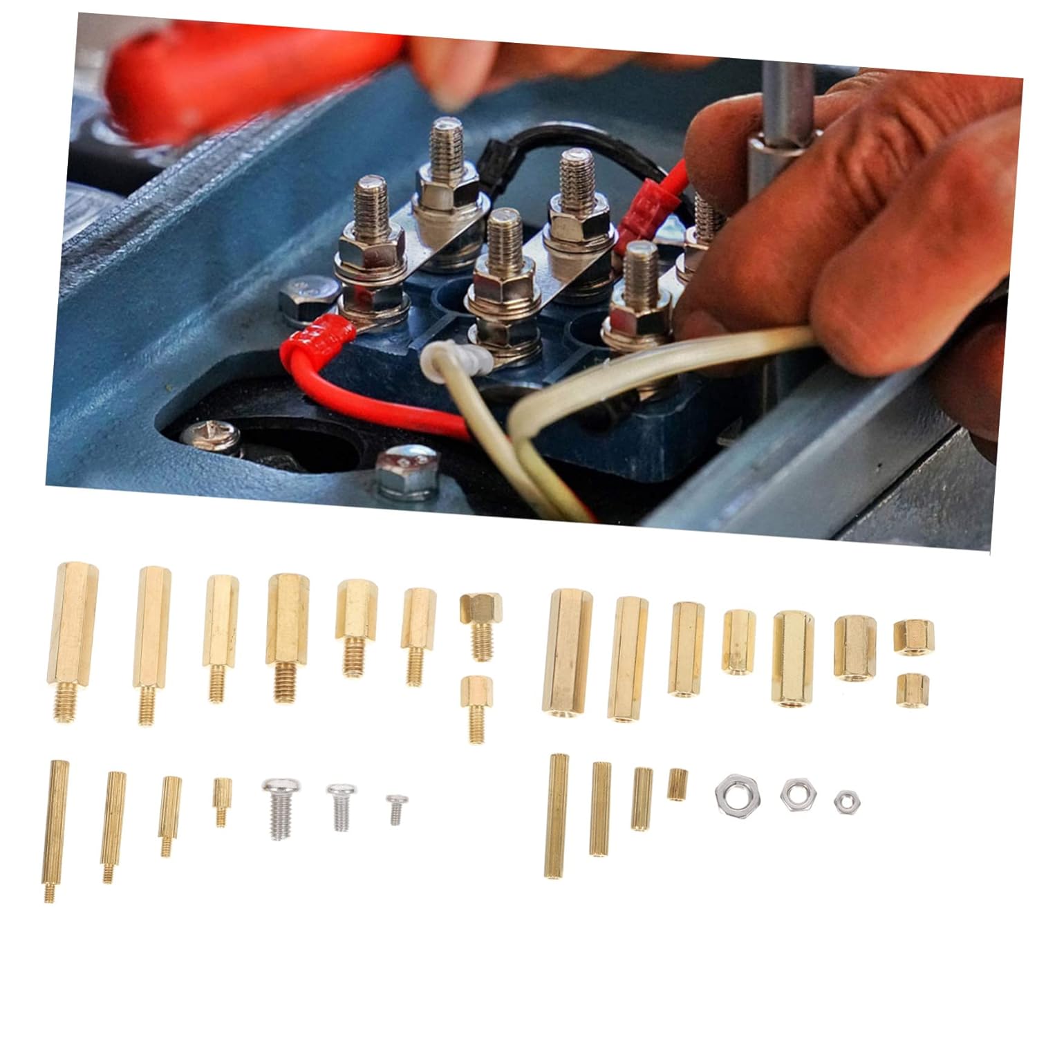 Copper Post Screws Assortment Kit Spacer Standoff Screws Nuts for PCB Motherboard