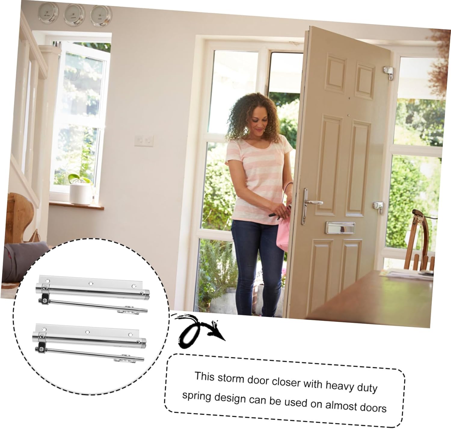 DOITOOL 2pcs Door Closer Automatic Closing Function for Fire and Doors for Home and Commercial Use