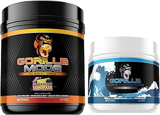 Gorilla Mode Pre Workout (BlackBerry Lemonade) + HydroPrime Glycerol Pre Workout - Comprehensive Stack for Hyper-Hydration, Pump, Power, Endurance, and Thermoregulation