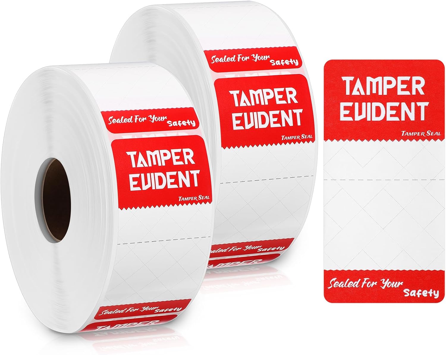 2000 Tamper Evident Stickers 2" x 4" Thermal Printer Sticker Paper Seal Tamper Proof Stickers for Drivers Safety Seal Writable Delivery Label (Red)