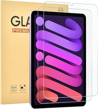 2 Pack Matte Screen Protector for iPad Mini 7 Generation A17 Pro [2024],iPad Mini 6 Generation [8.3 Inch,2021],9H Hardness Tempered Glass Film,Anti-Glare,Touch Sensitive,Anti-Scratch