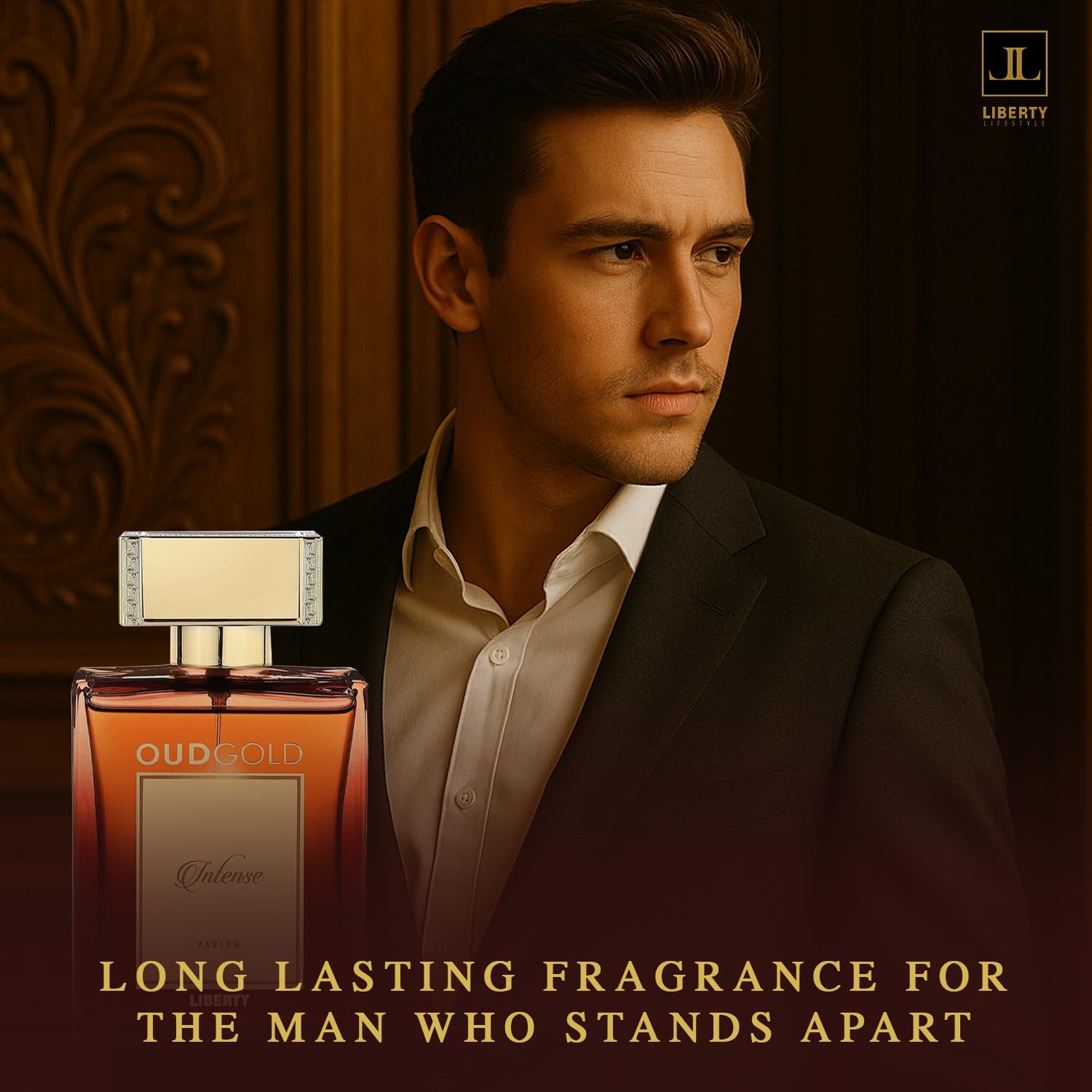 Liberty Luxury OudGold Intense French Parfum for Men – Woody Fragrance for men, Bold and Long Lasting Scent for Confidence and Prestige, Perfume for mens,arabic Parfum,Gift for men, 100ml - Image 6