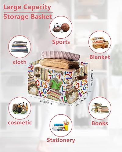 Miniatura 9 de Large Storage Baskets Bins Happy Easter Collapsible Storage Box Laundry Organizer for Closet Shelf Nursery Kids Bedroom Spring Bunny Easter Basket
