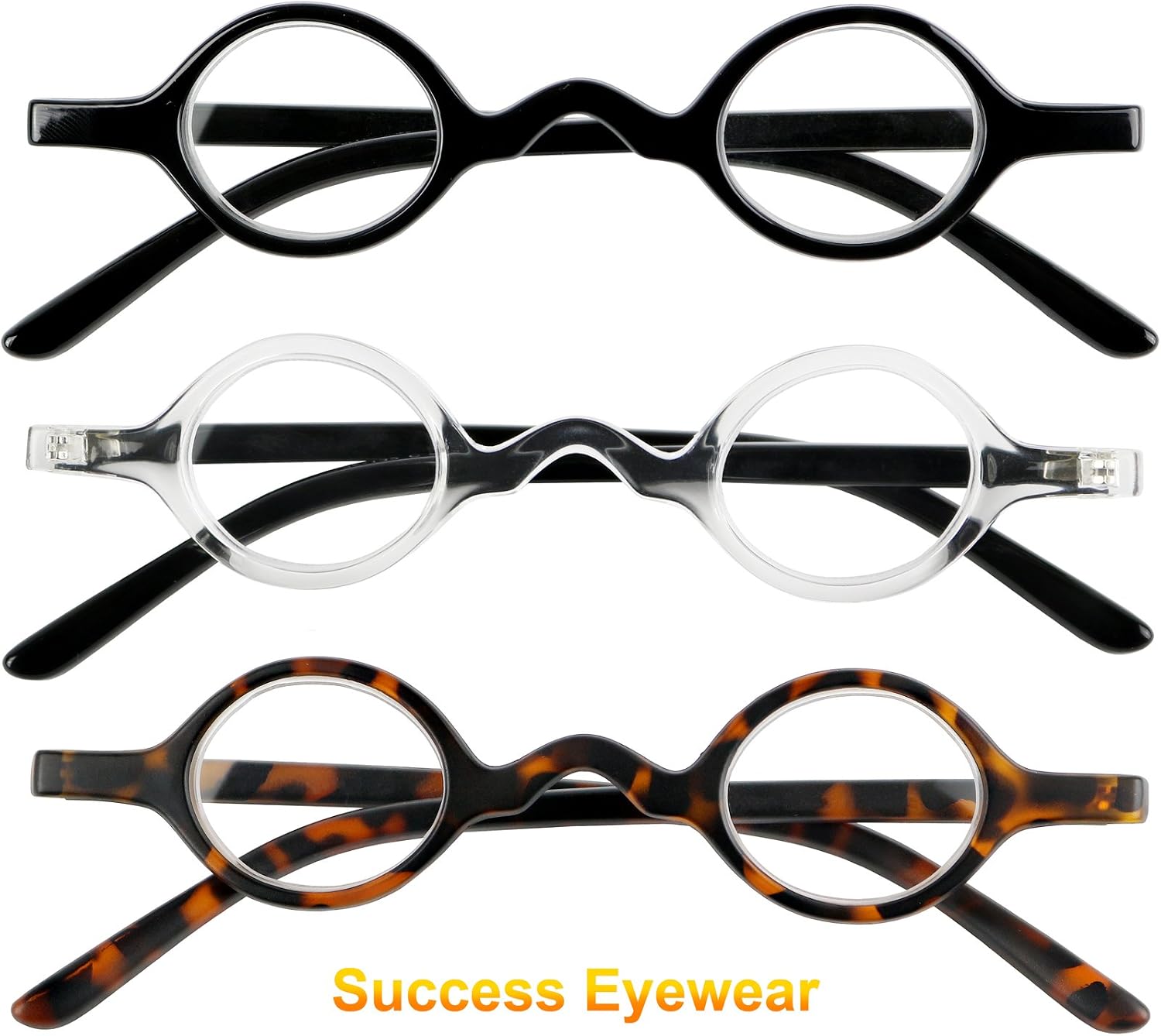 Success Eyewear Reading Glasses Set of 3 Spring Hinge Professor Readers for Men and Women Quality Fashion Glasses for Reading +1
