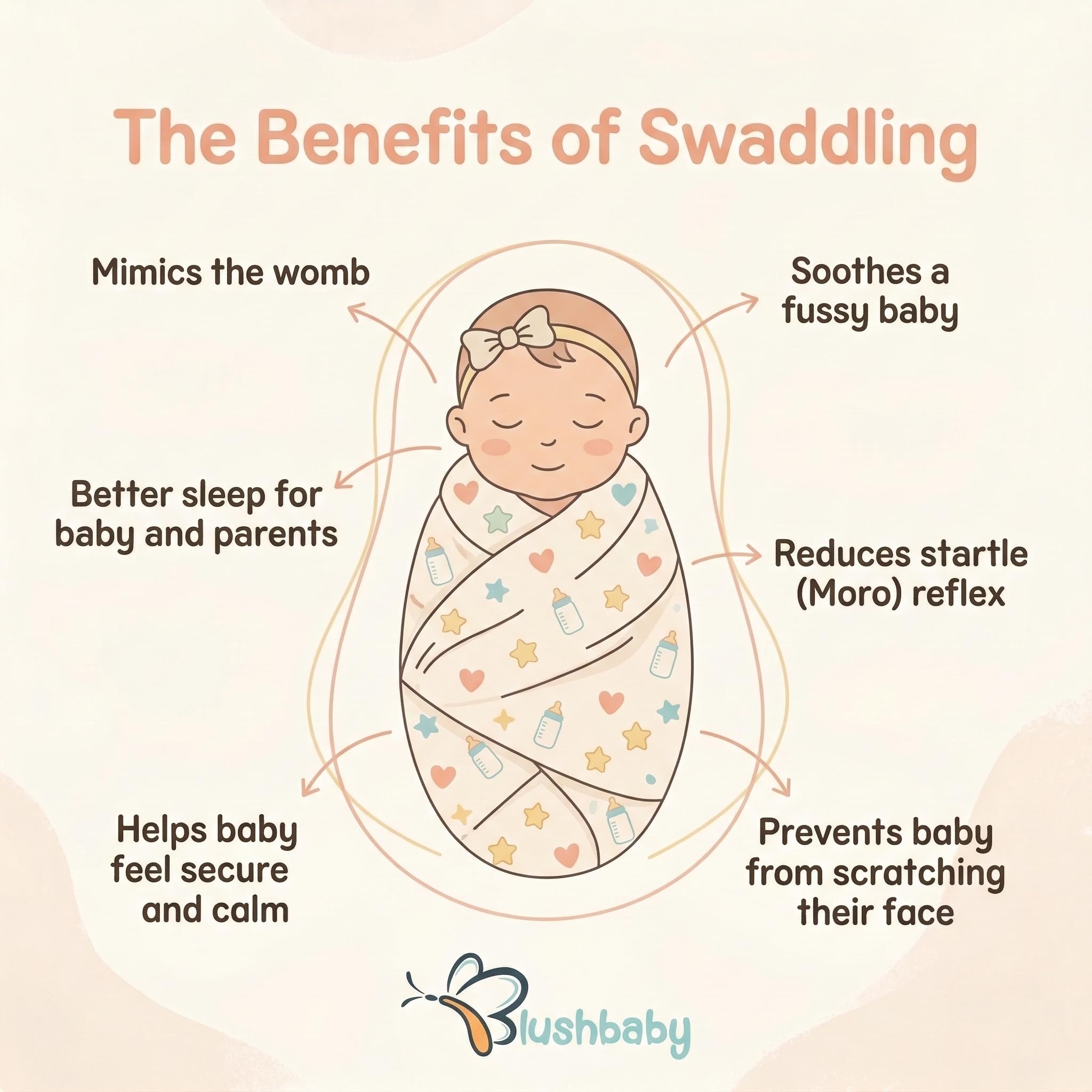 Blushbaby Premium Muslin Swaddle Wrap for Newborn Baby Pack of 4 | 120 GSM, 100x100 cm | Ultra Soft Breathable Malmal Baby Swaddle Blanket, Lightweight Baby Wrap, Blanket for Infants 4