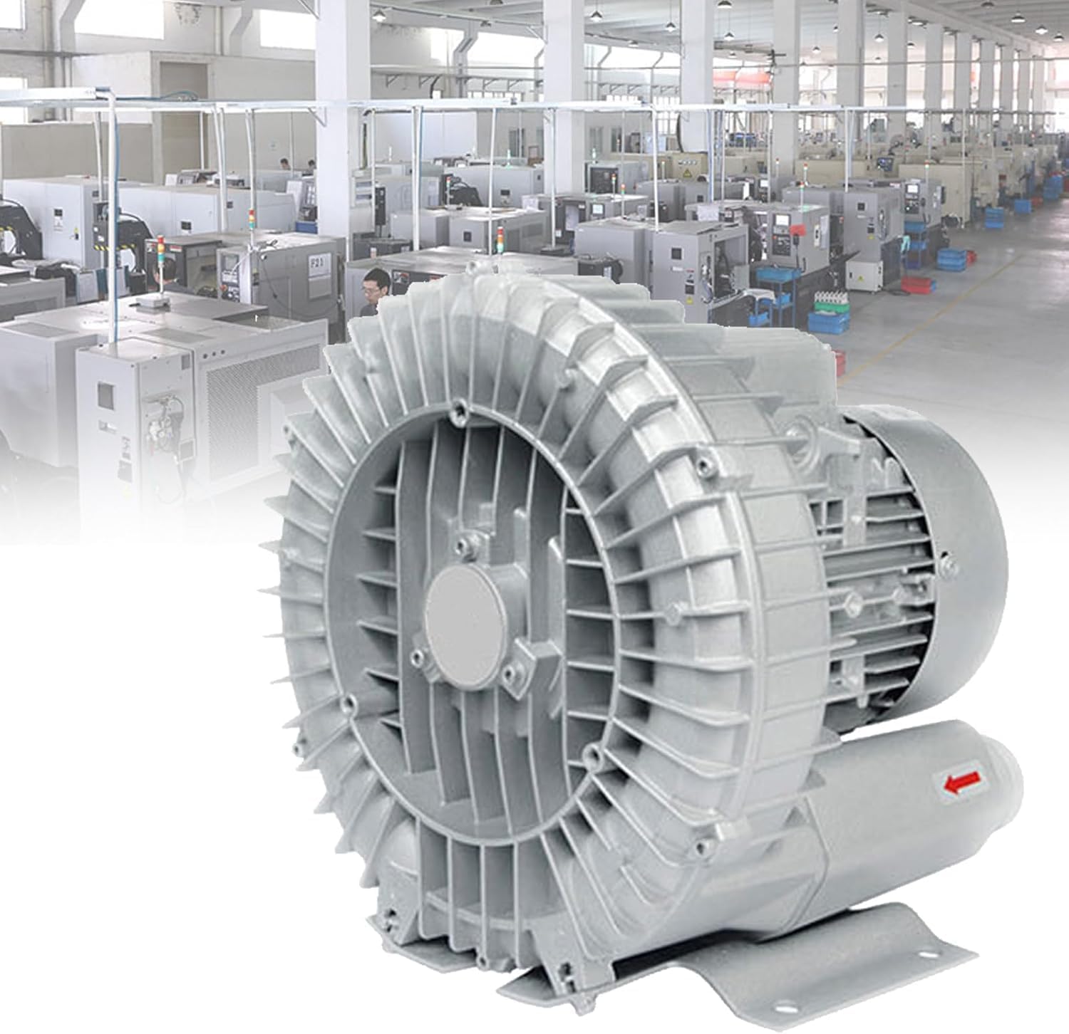 Vortex Ring Blower for Fish Pond & Industrial Use, 220V/380V Regenerative Blower, Workshop Exhaust & Centrifugal Vacuum Pump, Powerful 120W Performance