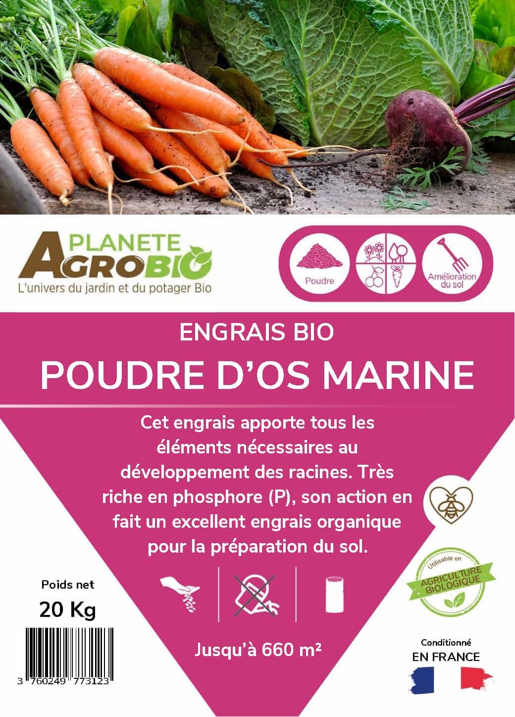 Engrais bio poudre d’os marine (20 Kg)