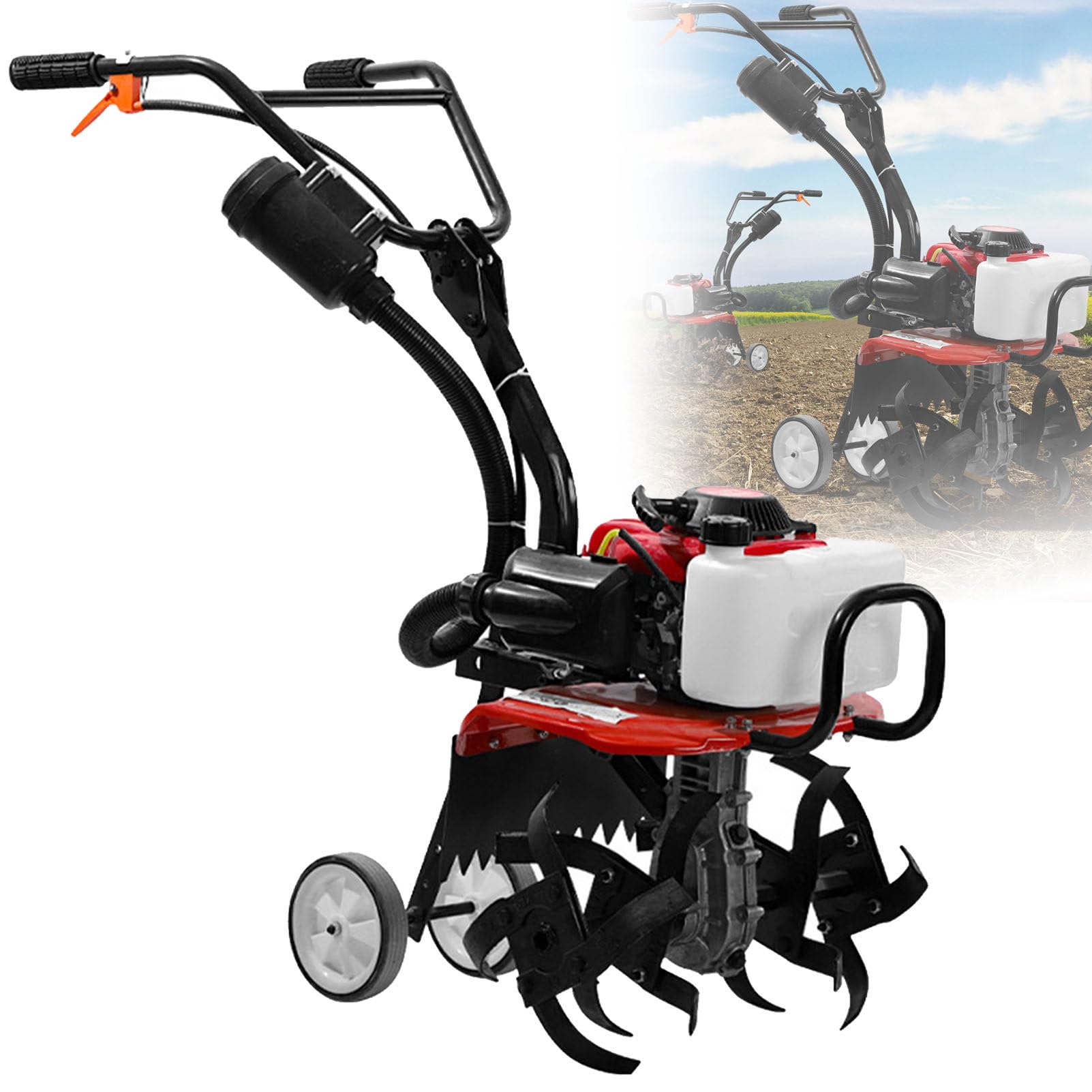 Motoculteur à essence, motoculteur portatif, motoculteur léger, pour jardin, potager, moteur, motoculteur à essence, outil de labourage de ferme
