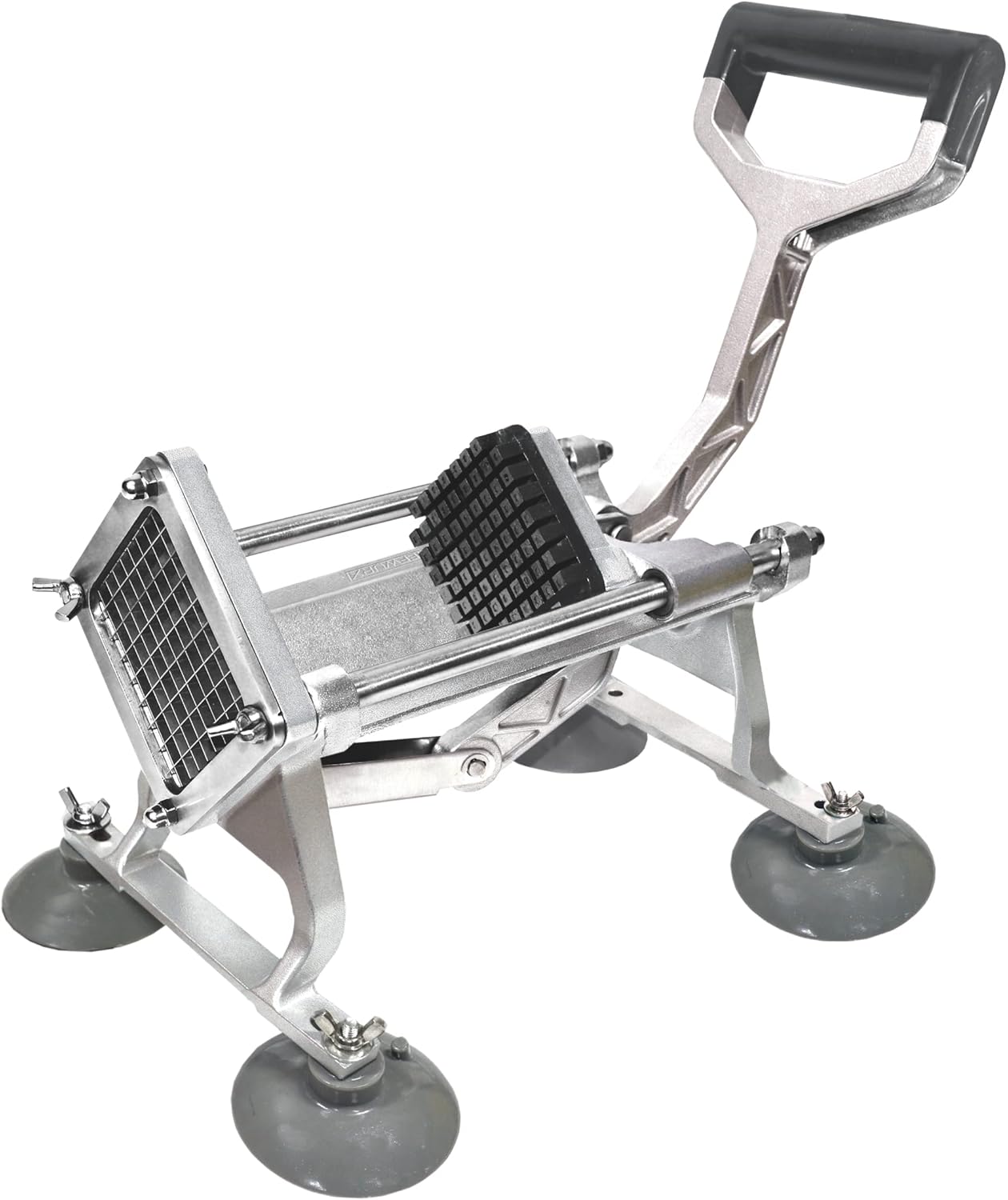 ChefWurx Commercial Grade French Fry Cutter – Slice Potatoes into Various Restaurant Style French Fries, 3/8” Blade Included – Stainless Steel Fry Cutter with Suction Feet for Easy Countertop Mounting