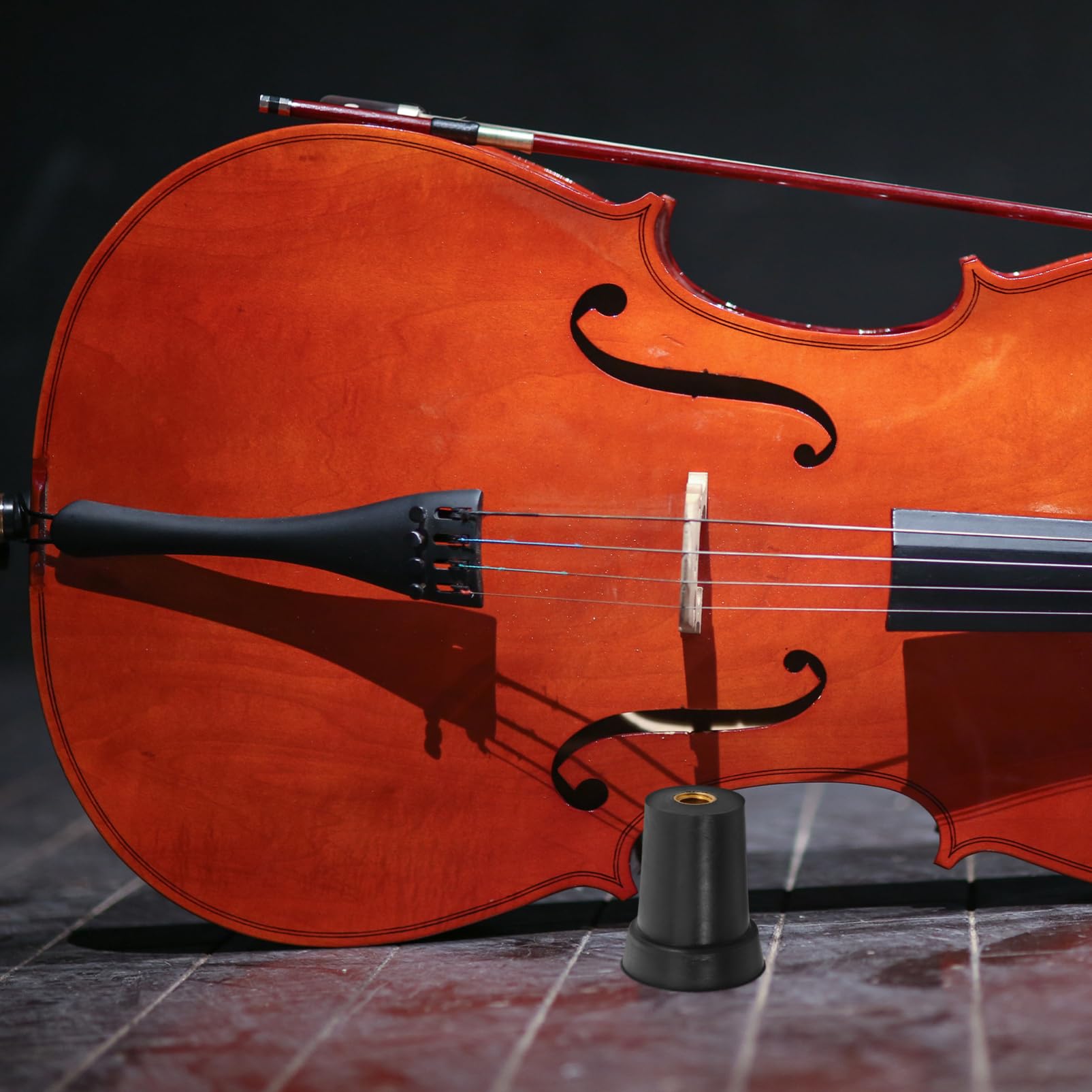 VICASKY 8 Cello Accessories Cello Floor Non Slip Instrument End Protectors Instrument Accessories Bass Endpin Rubber Pad Multipurpose Non-slip Mat Anti Slip Mat Black Brass