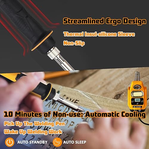 Miniatura 5 de FrogBro Estación de soldador de batería para Dewalt 20V máximo, temperatura ajustable 212-932℉, soldador inalámbrico portátil con 6 puntas y