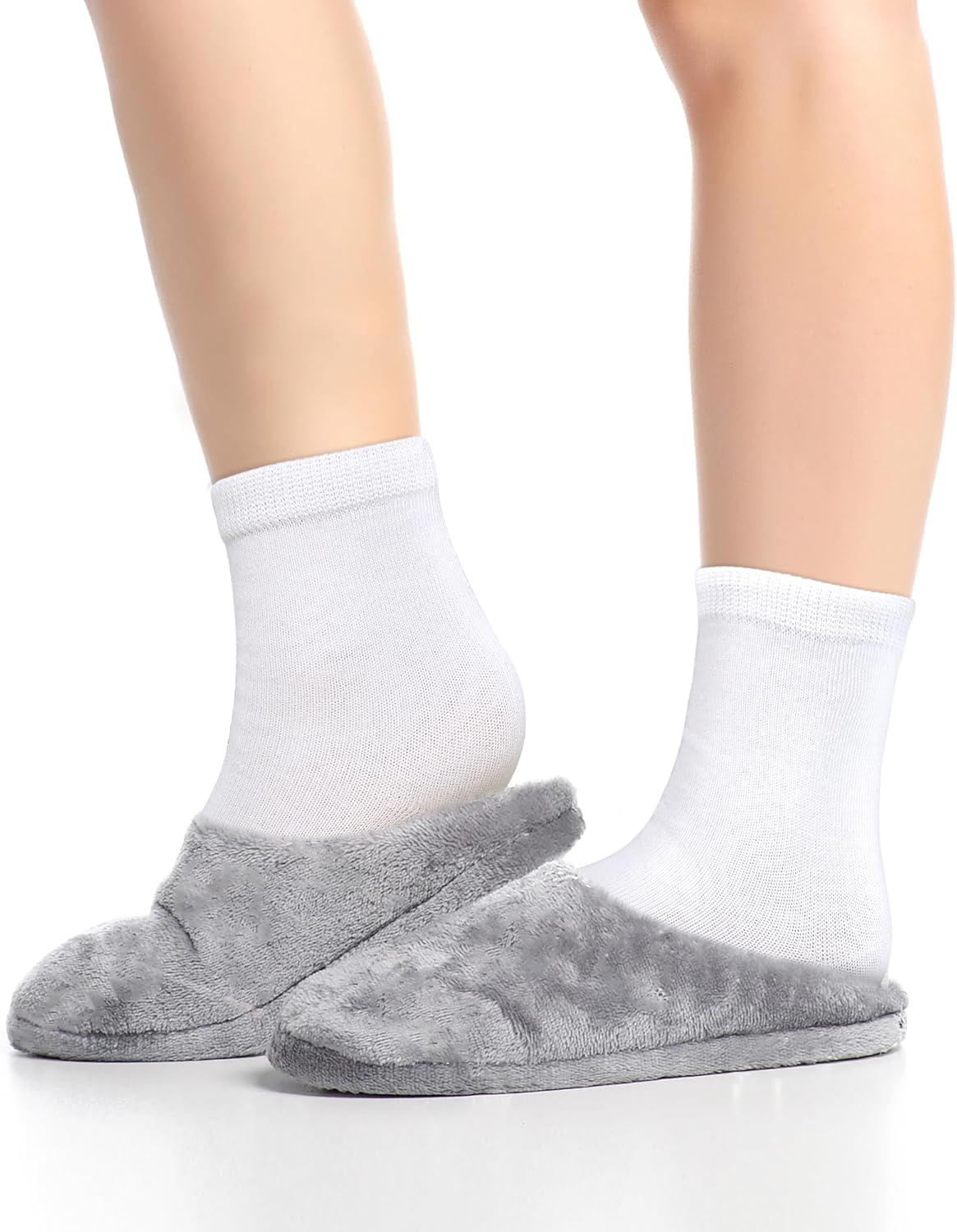 Kids Socks 12 Pairs Crew Socks for Toddler Boys Girls 1-14 Years Athletic Mid Cut Socks Multipack Black White - Image 2