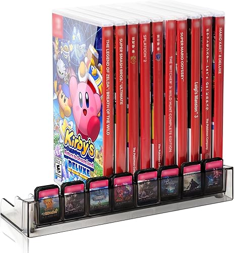 Nargos Switch & Switch 2 estuches de juegos/soporte para tarjetas para mesa, gabinete de escritorio, soporte organizador de almacenamiento de juegos