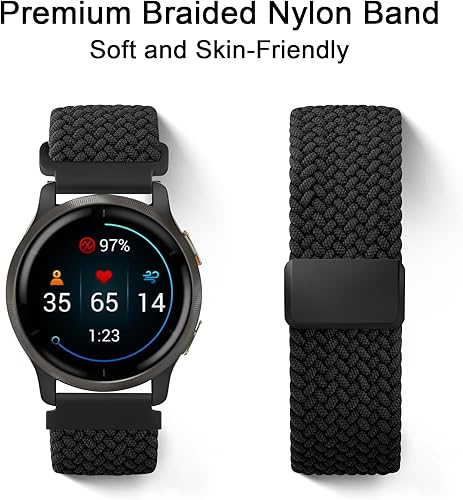 Miniatura 2 de Meliya Bandas compatibles con Garmin Venu 2 Plus  Venu Sq  Venu  Vivoactive 3 Watch Band para mujeres y hombres, correa de repuesto trenzada Solo