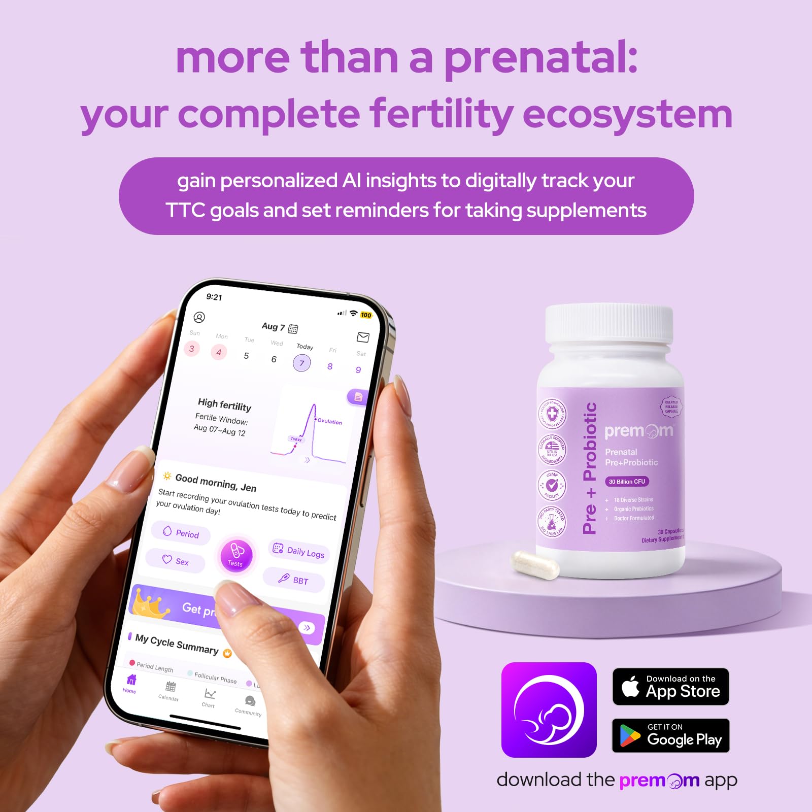 Premom Prenatal Prebiotics & Probiotics, 30 Billion CFU, 18 Strains — Amazon image 9