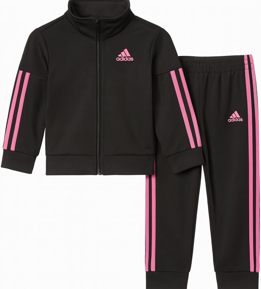 adidas Girls Zip Front Tricot Jacket Set