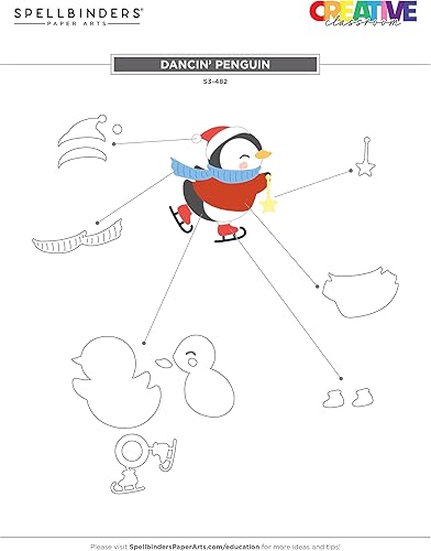 Miniatura 6 de Spellbinders Troqueles grabados con pingüino Dancin' S3-482