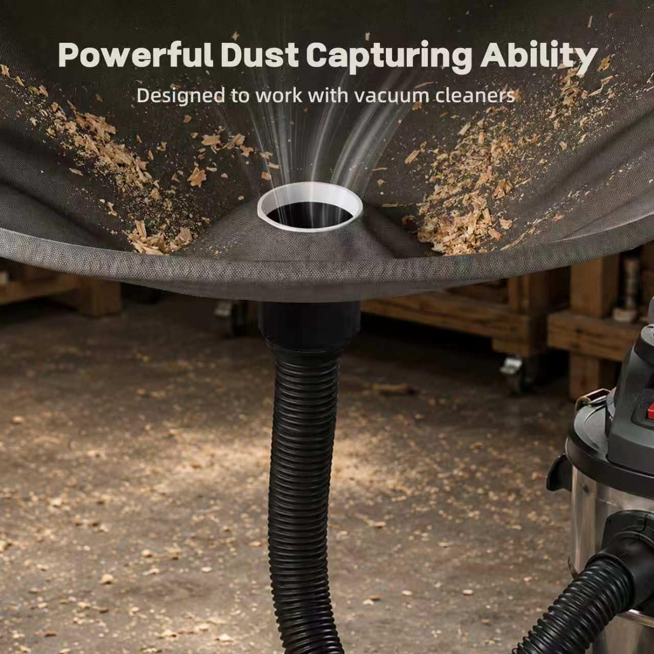 APARECIUM Miter Saw Dust Collection Hood, Miter Saw Dust Collector with Storage Bag, Dust Collection Cover with Iron Support Stand, Universal Dust Solution Fits All Miter Saws