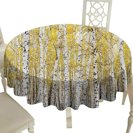 Amazon Longbuyer 丸型テーブルクロス 木製花 Uvスタイル 花の絵 放射状 イラスト モダンデザイン ティールホワイト ベビーシャワー用 D60 テーブルクロス オンライン通販