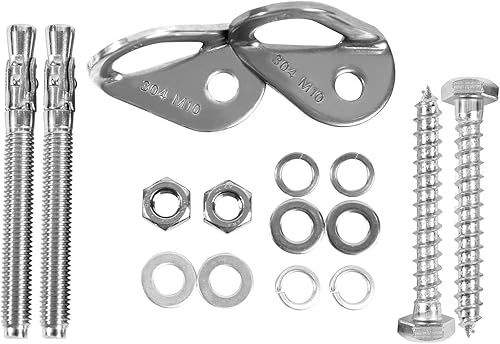 REDCAMP Kit de hamaca para interiores kit de montaje en pared de hamaca de acero inoxidable 304 capacidad de 800 libras