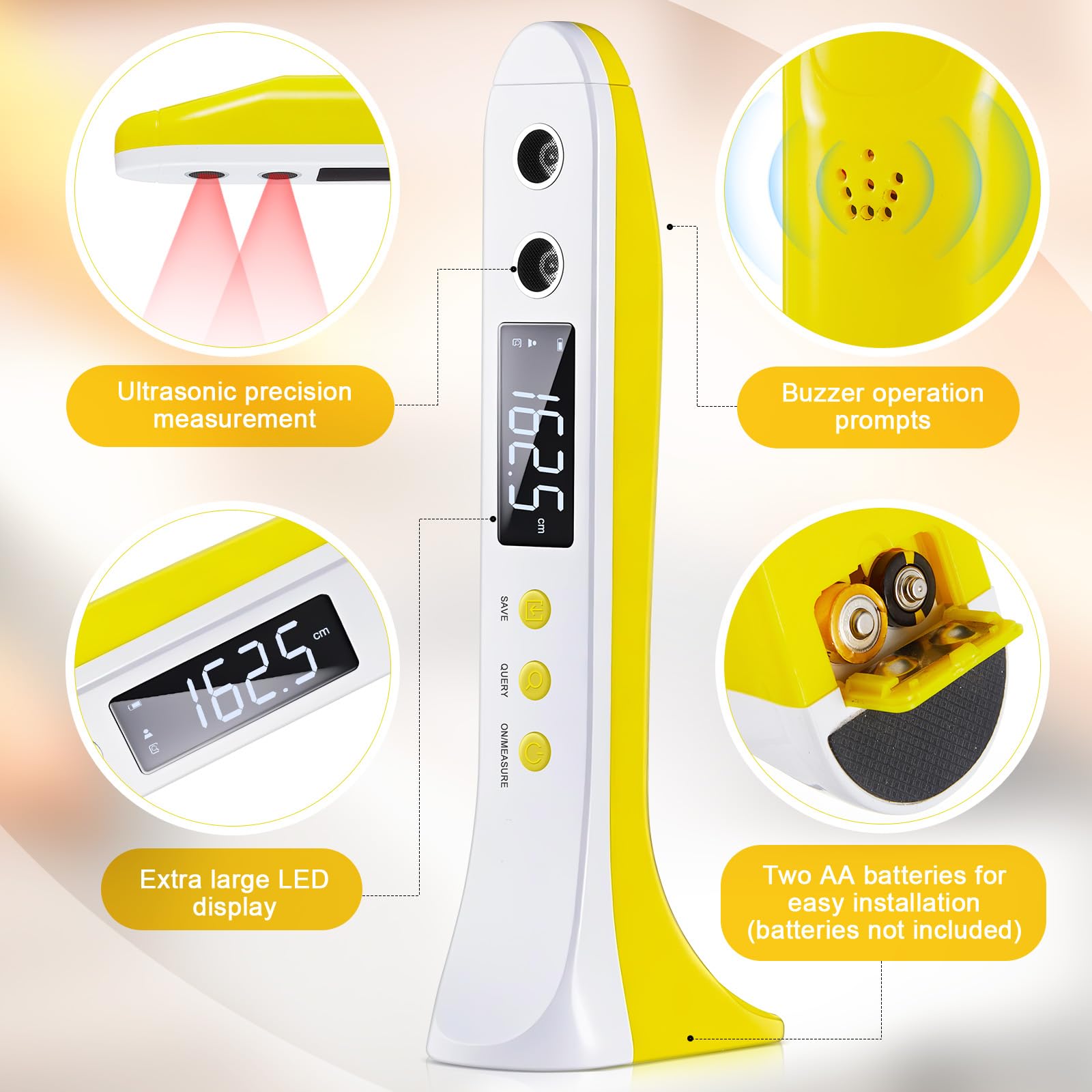 Snapklik.com : Tellegloww Portable Ultrasound Body Height Stadiometer ...