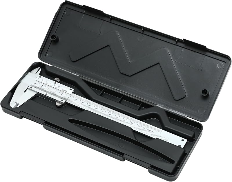 HFS(R) 0-6inch/0-150mm Vernier Caliper Imperial & Metric Measuring Tool, Carbon Steel Manual Non Digital Caliper, +/-0.001in/0.02mm Accuracy