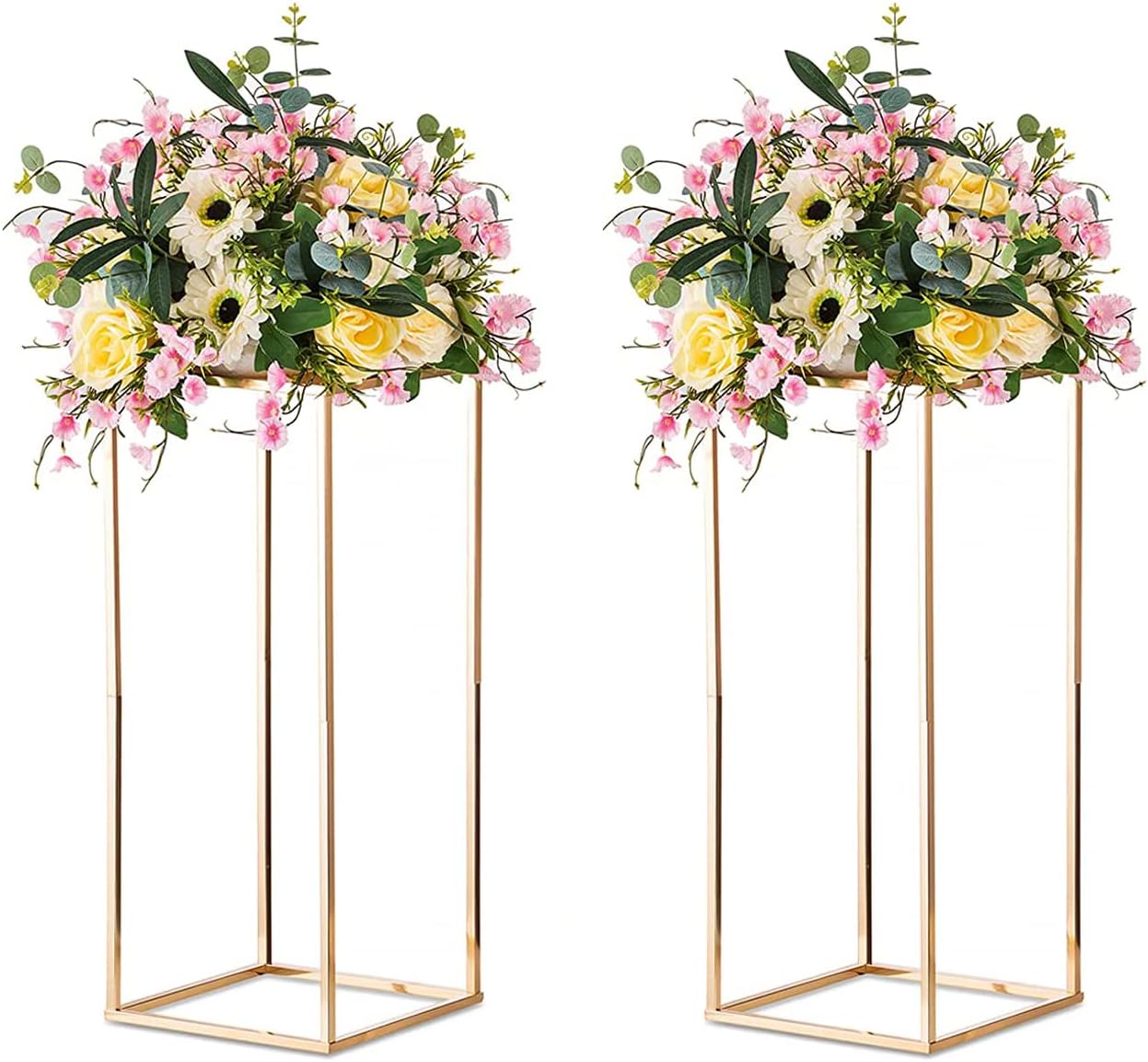 Toogh Gold Wedding Flower Stand,Metal Wedding Geometric