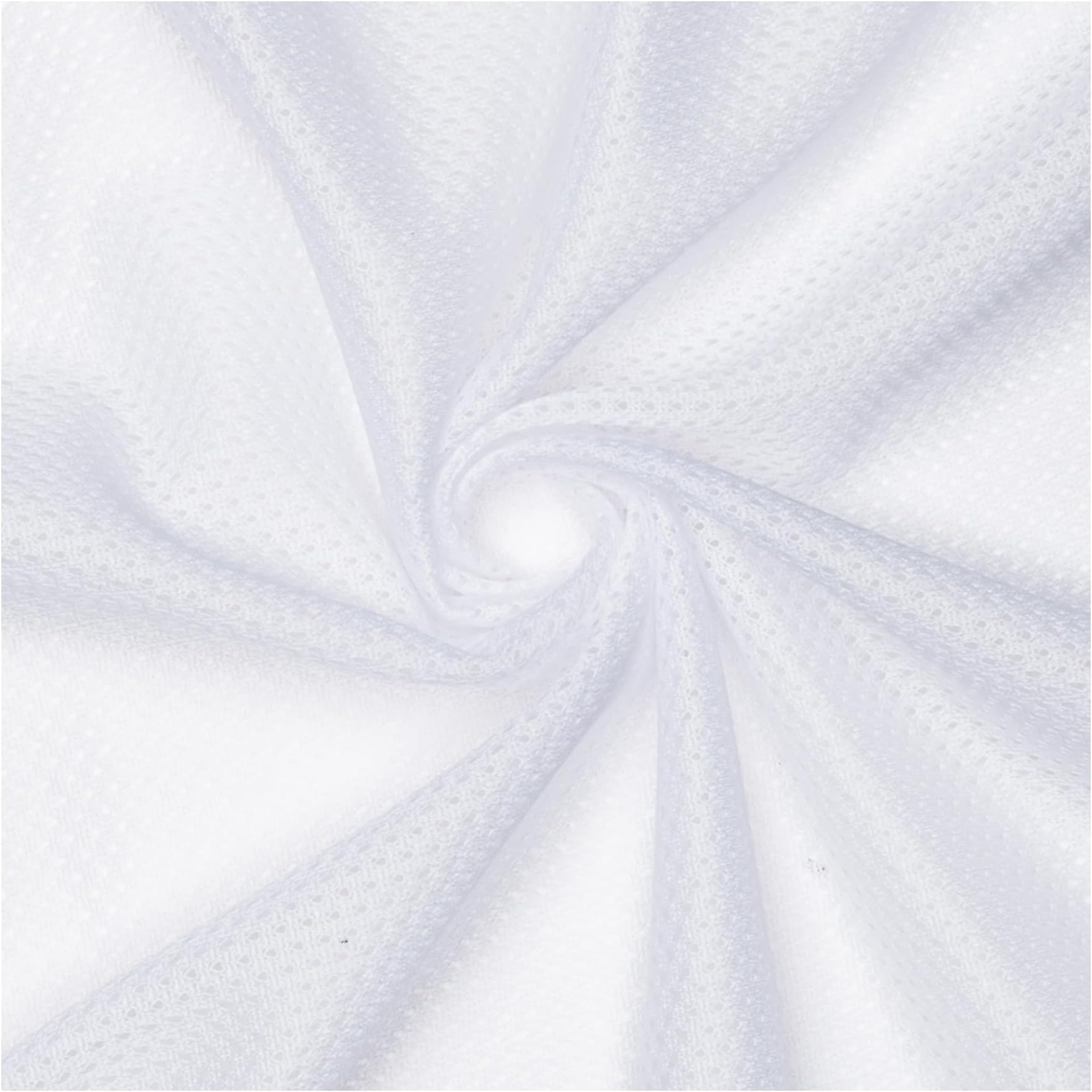 Pico Textiles 1 Yard - White Polyester Micro Mesh Jersey Fabric - Sold by The Yard - 60" Wide - Small Holes - Durable Athletic Mesh Fabric for Sewing Soccer & Basketball Jerseys Uniforms