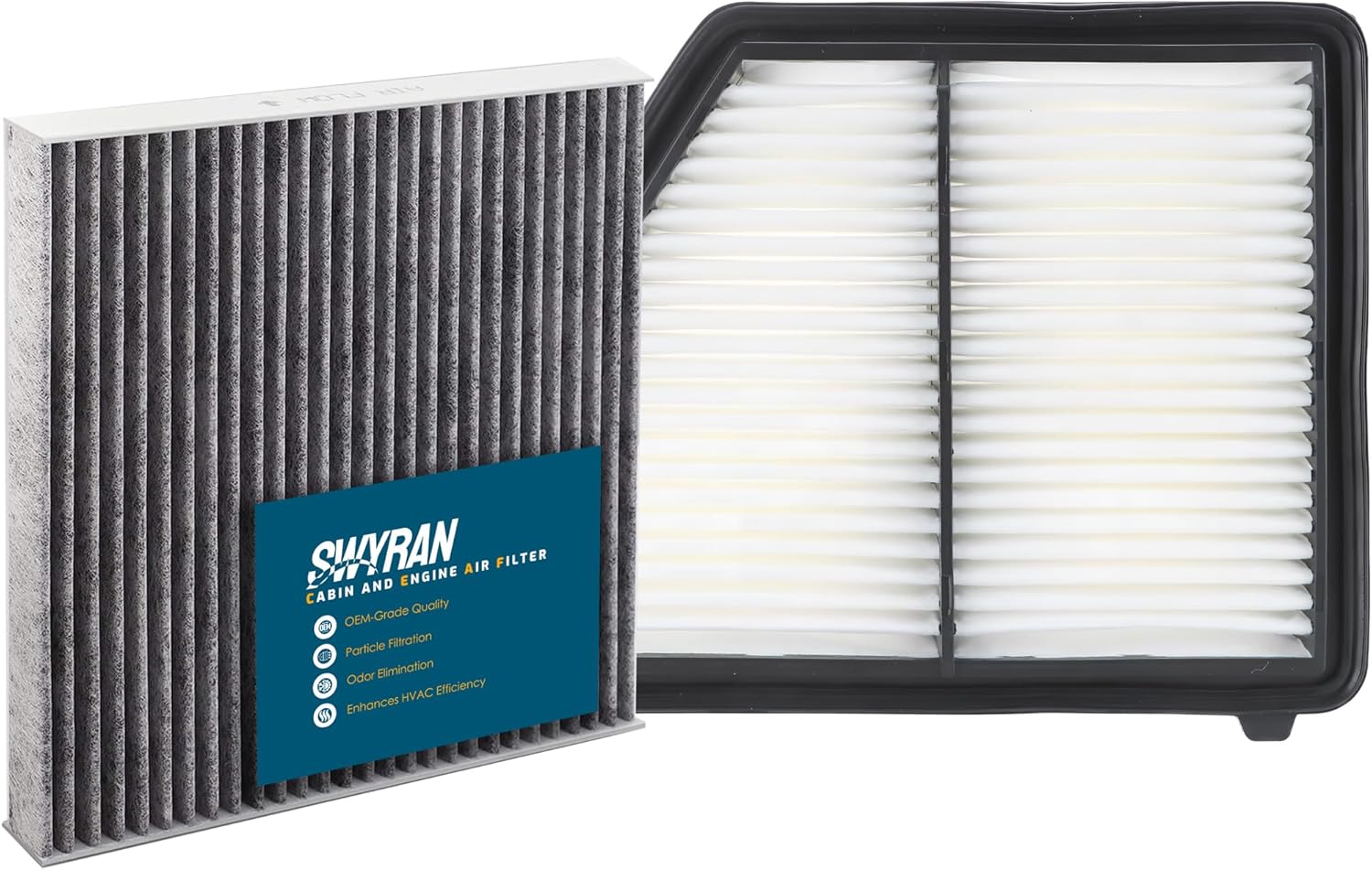 80292TF0G01 Cabin & CA12051 Engine Air Filter Combo Kit for 2016-2024 Civic 2.0L / HR-V 2.0L, Replacement for CF11182, 17220-5BA-A00