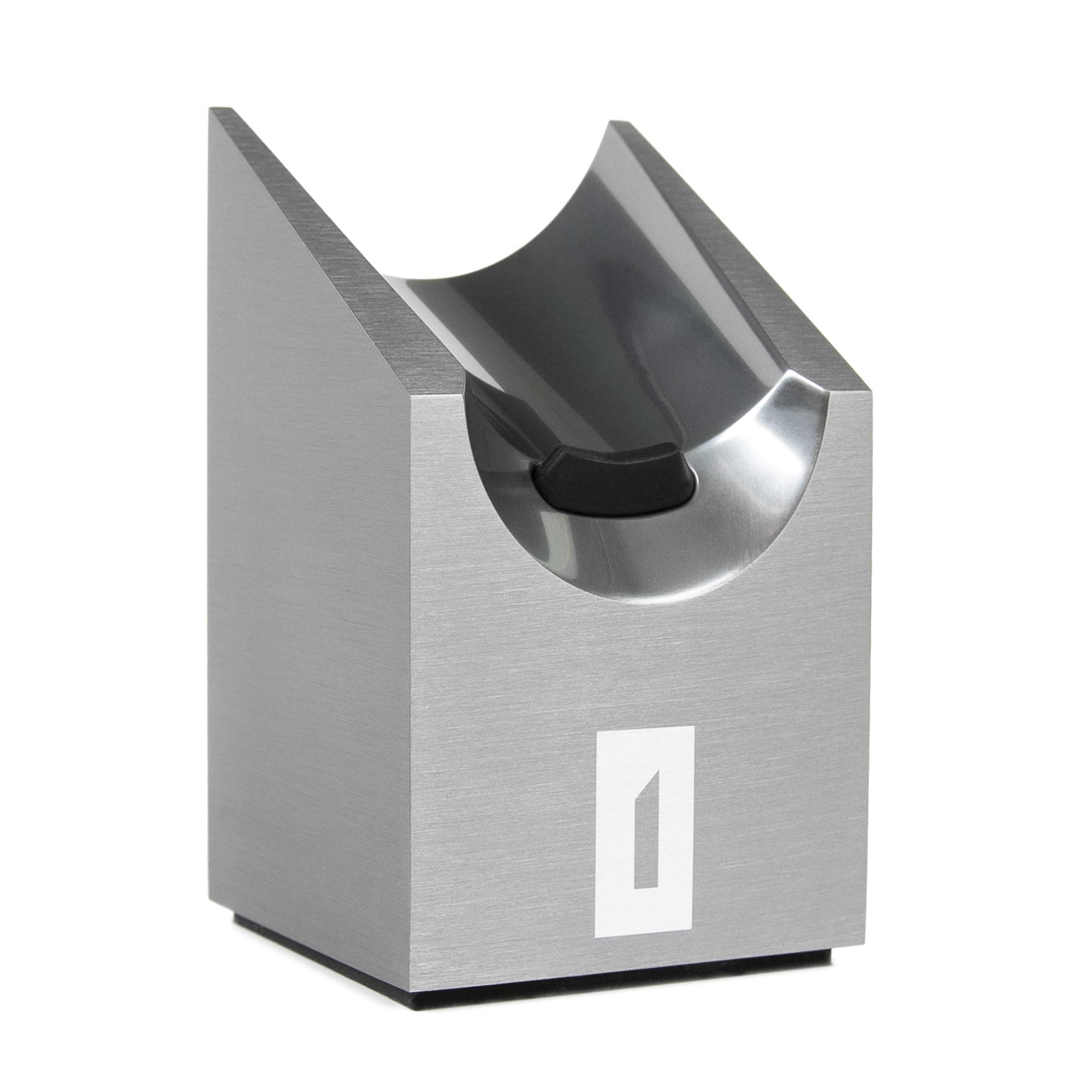 OneBlade Vertical Shaving Brush Stand (Silver) Heavy Duty 6063 Aluminum, Double Anodized Finish, Hygienic Shaving Brush Storage - Weight 9.8 oz / 278 grams