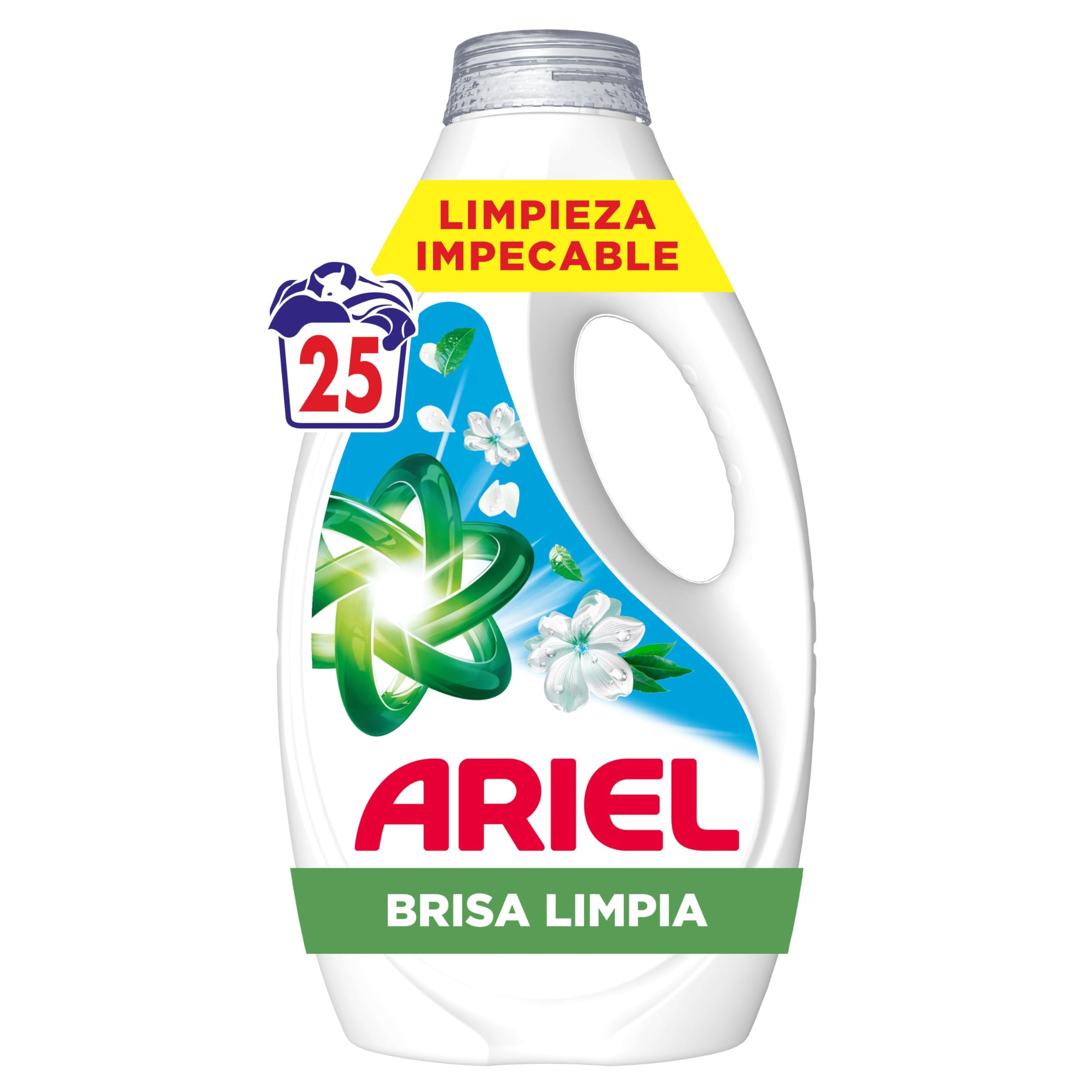 Ariel Detergente Líquido, 25 Lavados, Brisa Limpia