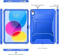 Vista 3 de Funda Soke para iPad (A16) de 11ª generación de 11 pulgadas 2025, iPad de 10ª generación de 10.9 pulgadas 2022, con protector de pantalla